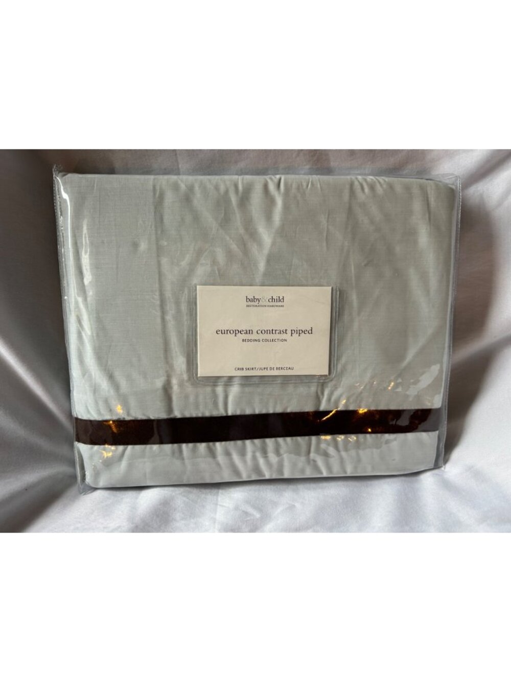 Baby & Child Restoration Hardware Sage Green Crib Skirt Egyptian Cotton